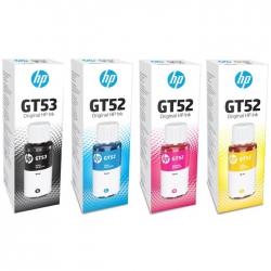 Tinta Printer HP G-Series GT53 BLACK GT52 Cyan, Yellow, Magenta ORIGINAL